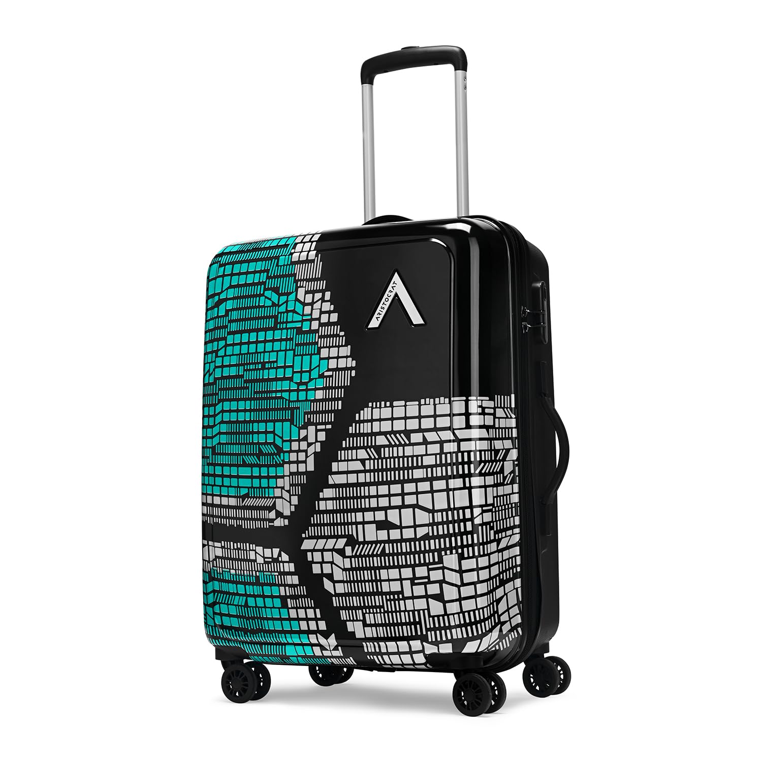 aristocrat Bruce Check-in Trolley Bag 64cm | Medium | Hard Luggage | Smooth 8-Wheel Suitcase | Secure Combination Lock with Sturdy Zipper | Full Fabric Convipack | 5-Year Warranty (Blue)-picture-28