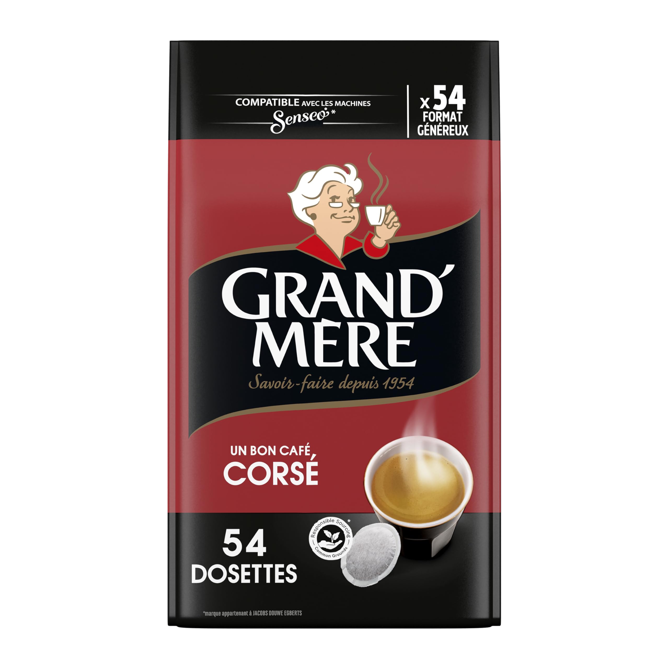 Grand Mère Café Corsé Compatibles senseo, 54 Dosettes