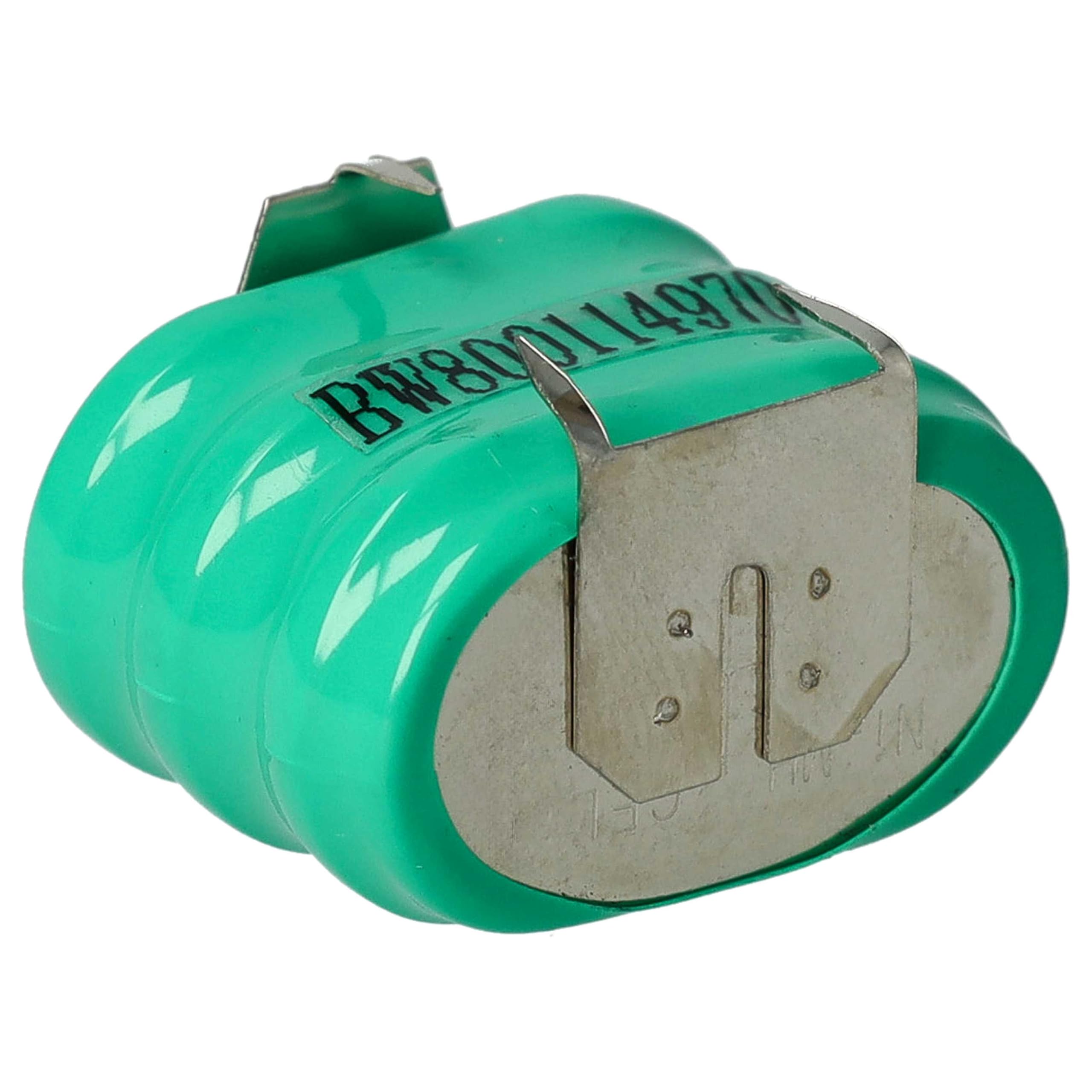 vhbw 100x NiMH Batería de botón de Repuesto Tipo 3/V150H 3 Pines 150 mAh 3,6 V Compatible para lámparas solares, etc.