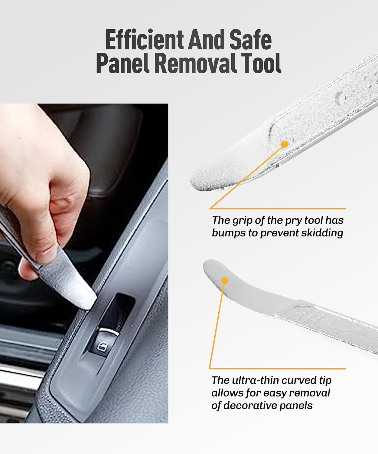 Trim Removal Tool,Car Accessories Universal Metal Panel Removal Tools for Auto Trim,Automotive Tool,Used for Removing Car Panels,Interior and Exterior Parts,Replacing Dashboards,Stereos,Radios