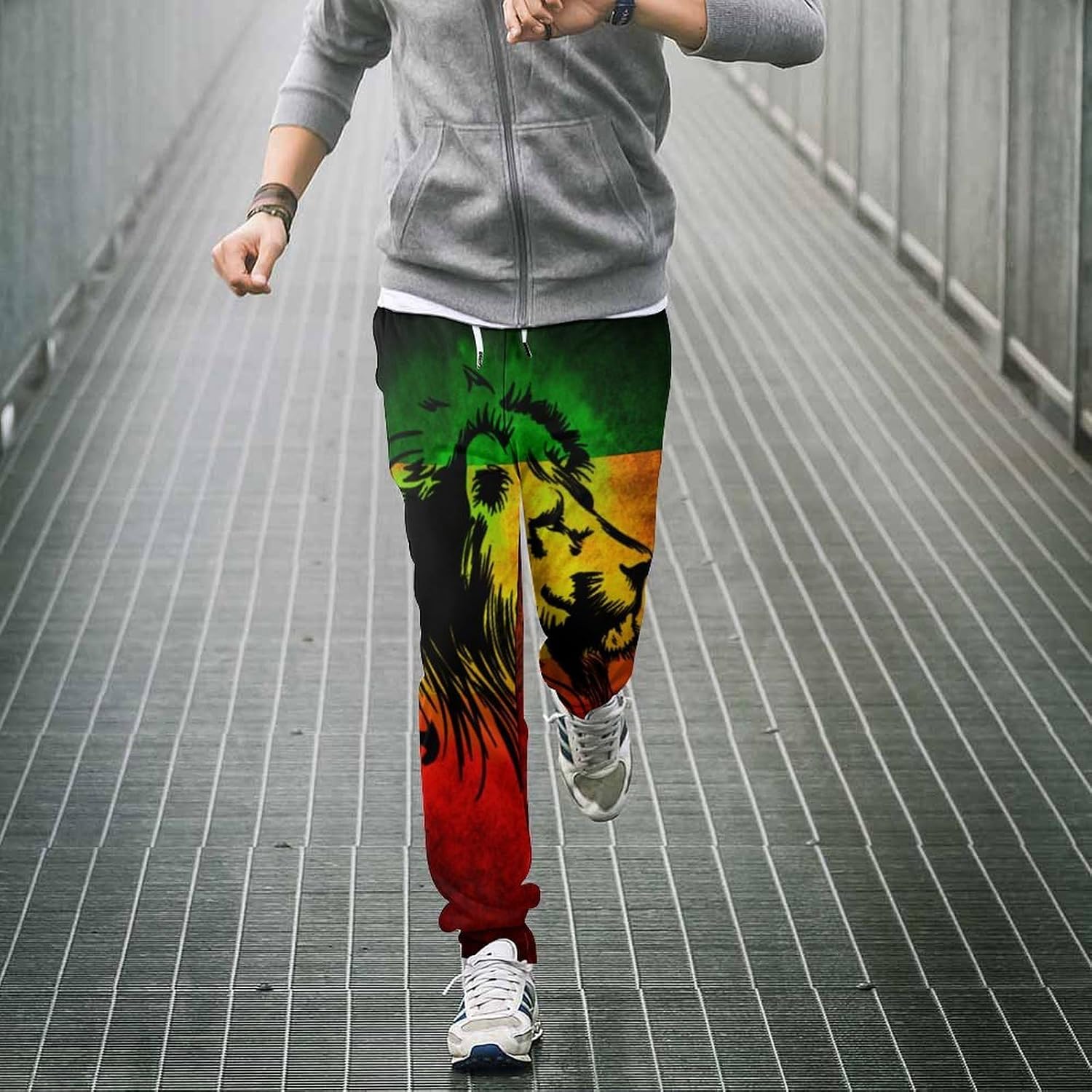 Lion Reggae Jamaica Men's Sweatpants Novelty Jogging Pants Sports Running Bottoms Trousers Women