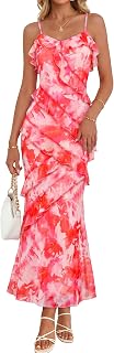 MEROKEETY Summer Floral Wedding Guest Maxi Dress Women 2026 Formal Cocktail