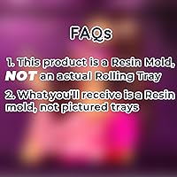 Vista 4 de Vusnud Rolling Tray Resin Mold, Large Silicone Epoxy Resin Mold Tray, Epoxy Molds for Resin Casting