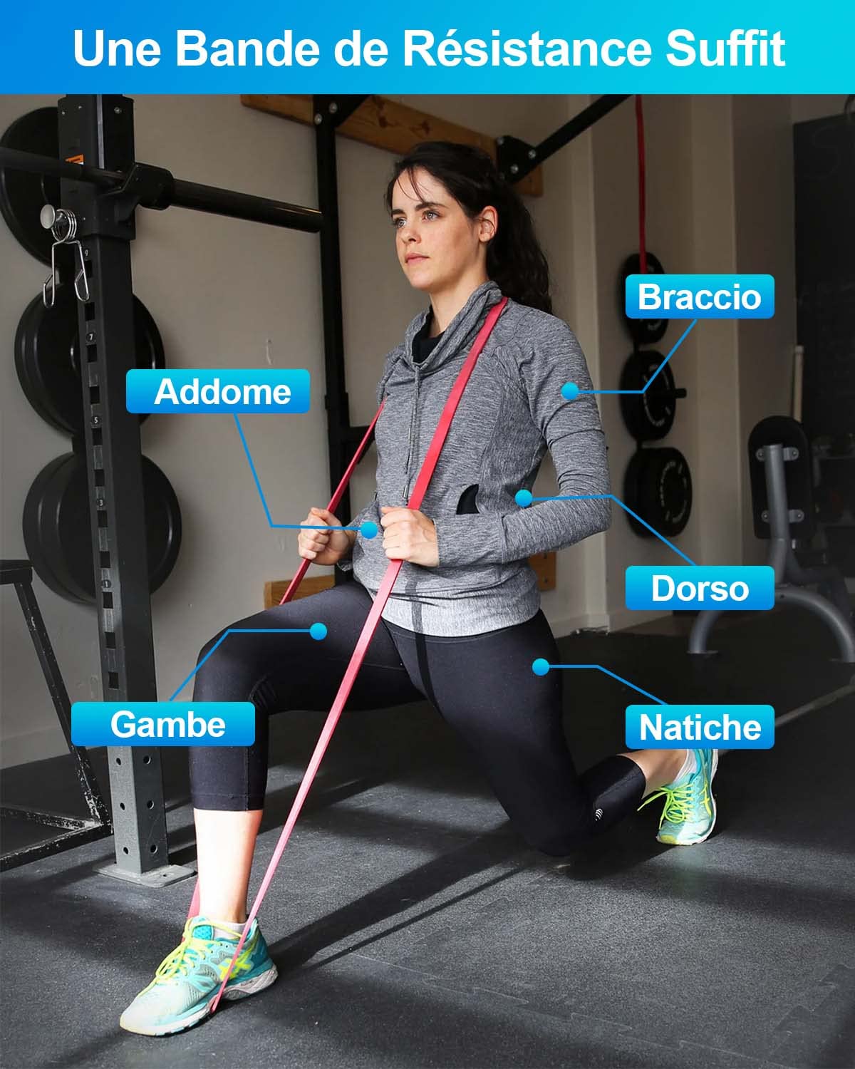 Set 5 Bande Elastiche Fitness YUNPYCHY - 5 Livelli Resistenza Per Allenamento Completo