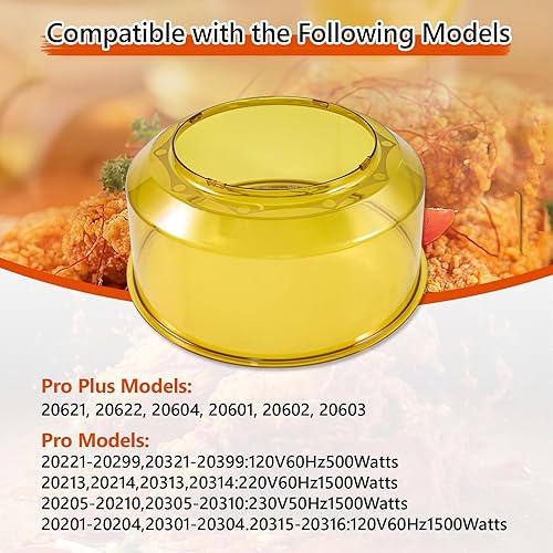 Miniatura 2 de Reemplazo mejorado de cúpula eléctrica para NuWave Oven Pro Plus y para horno Elite, cubierta de plástico ámbar transparente resistente a impactos y