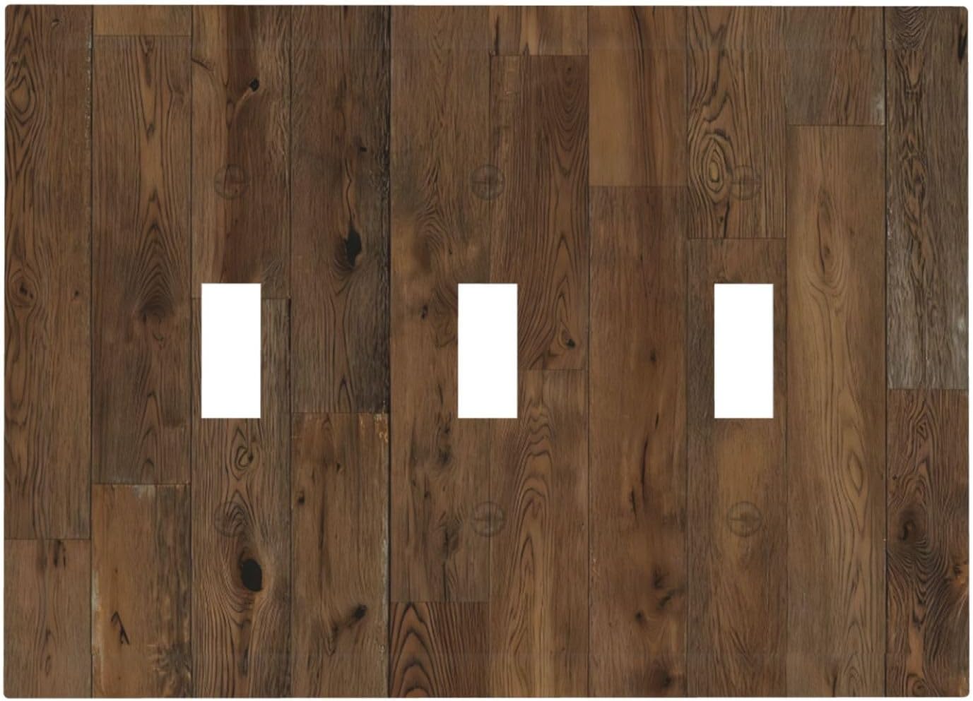 Rustic Brown Wood Wooden Cabin Light Switch Covers Decorative Vintage Country Plank 1 Gang Single Toggle Wall Plate Switchplate Electrical Faceplate for Bathroom Kitchen Bedroom Decor