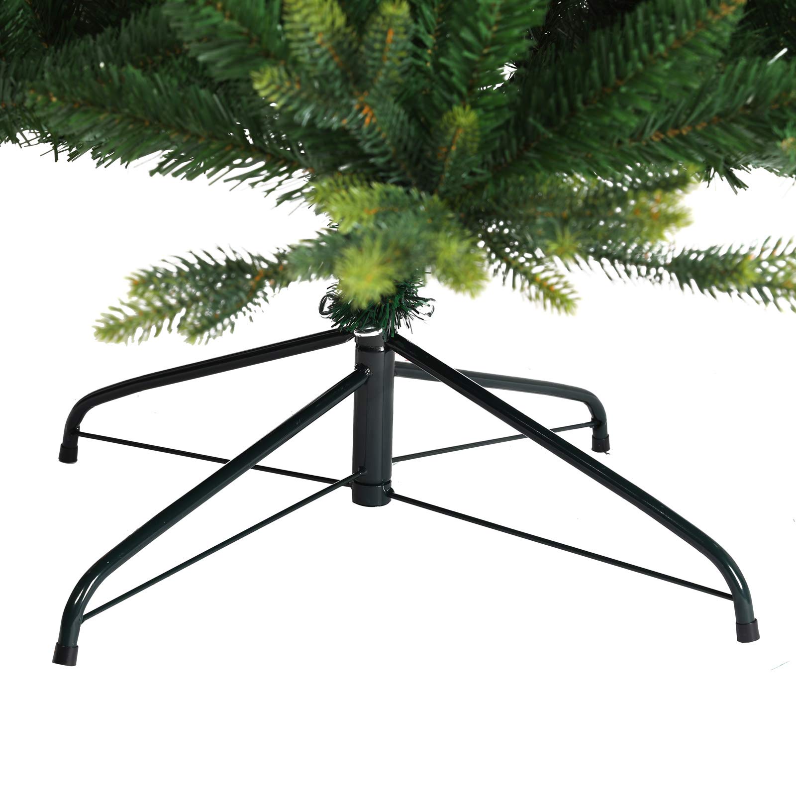 SVITA Sapin de Noël artificiel faux arbre de qualité supérieure - 210 cm - Avec support en métal - Système de pliage