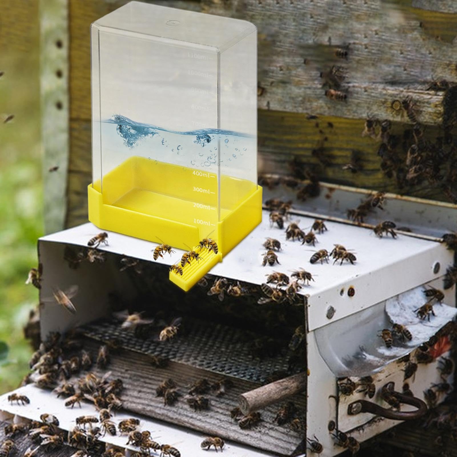 Mangeoire Abeilles Pot à Sucre - Distributeur Sirop Ruche - Réservoir Nourriture Apiculture