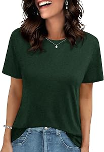 GAYHAY Tshirt for Women Short Sleeve Summer Tops Casual Basic Tee Shirts