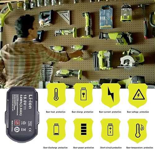 Miniatura 6 de Paquete de 2 baterías de repuesto de 3.0Ah para herramientas Ryobi de 18 V  Potencia y fiabilidad extendidas