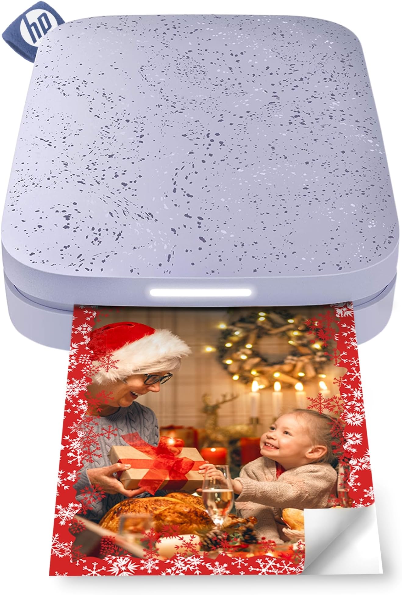 HP Sprocket Portable Instant Photo Printer 2" x 3" (Lilac) Print Photos from iOS and Android Devices to Zink Self-Adhesive Photo Paper