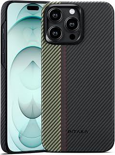 PITAKA Case for iPhone 15 Pro Max Magnetic, Slim & Light iPhone 15 Pro Max Case 6.7-inch with a Case-Less Touch Feeling, 600D Aramid Fiber Made [Fusion Weaving MagEZ Case 4 - Overture]