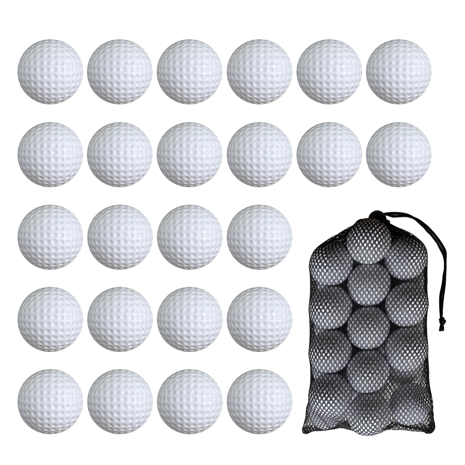 HHLZM 24 Pack Foam Golf Practice Balls,Practice Golf Balls for Backyard,Realistic Feel and Limited Flight Soft Golf Balls for Indoor or Outdoor