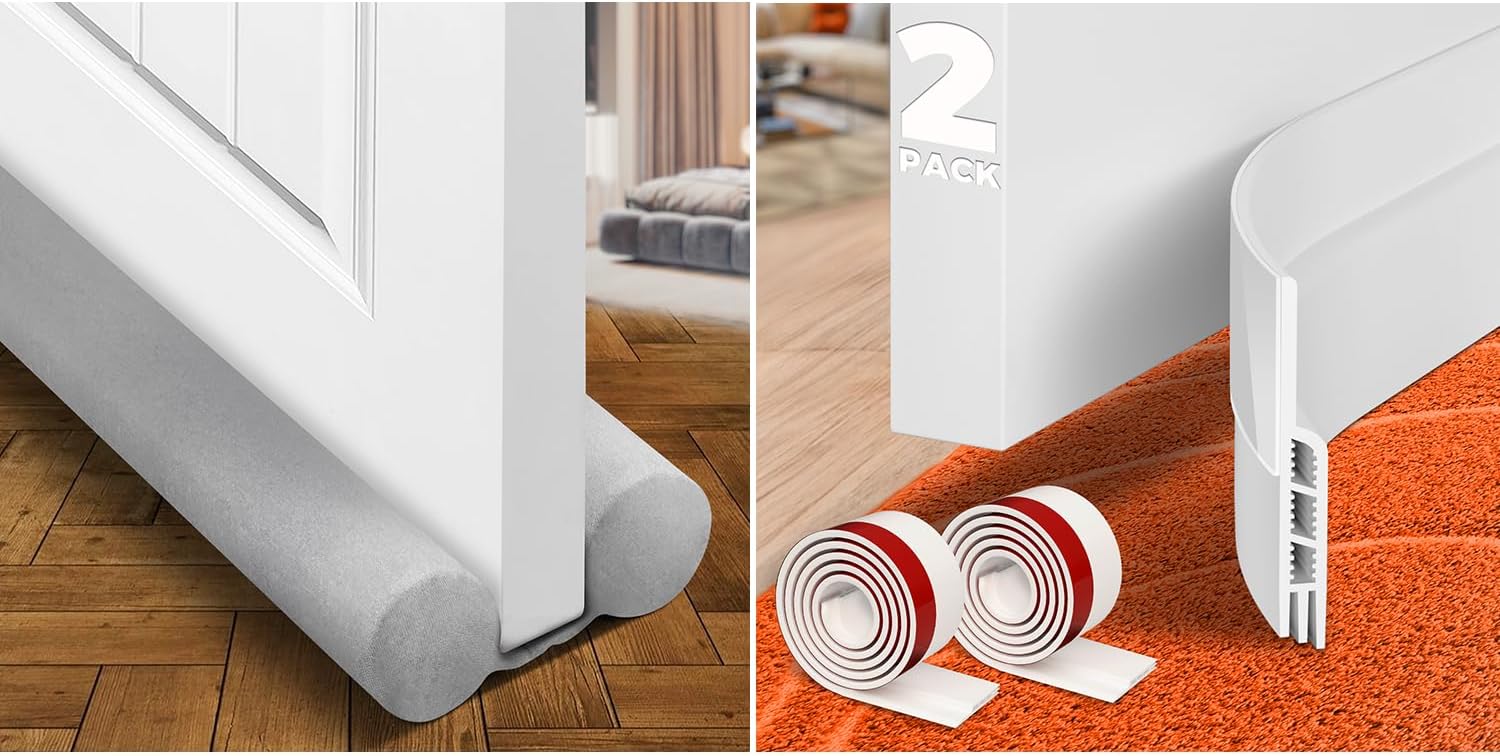 Holikme Door Draft Stopper Door Sweep Weather Stripping
