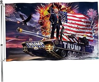 flyingflags 3 x 5 Feet Donald Trump Flag - Trump 2020 Keep America Great! - Make America Great Again - Indoors Outdoors Banner
