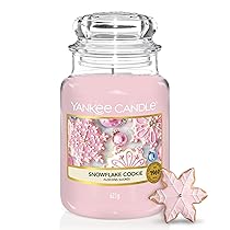 Yankee Candle Candela profumata in giara grande | Biscotto del fiocco di neve | Durata Fino a 150 Ore | Regali perfetti per le donne