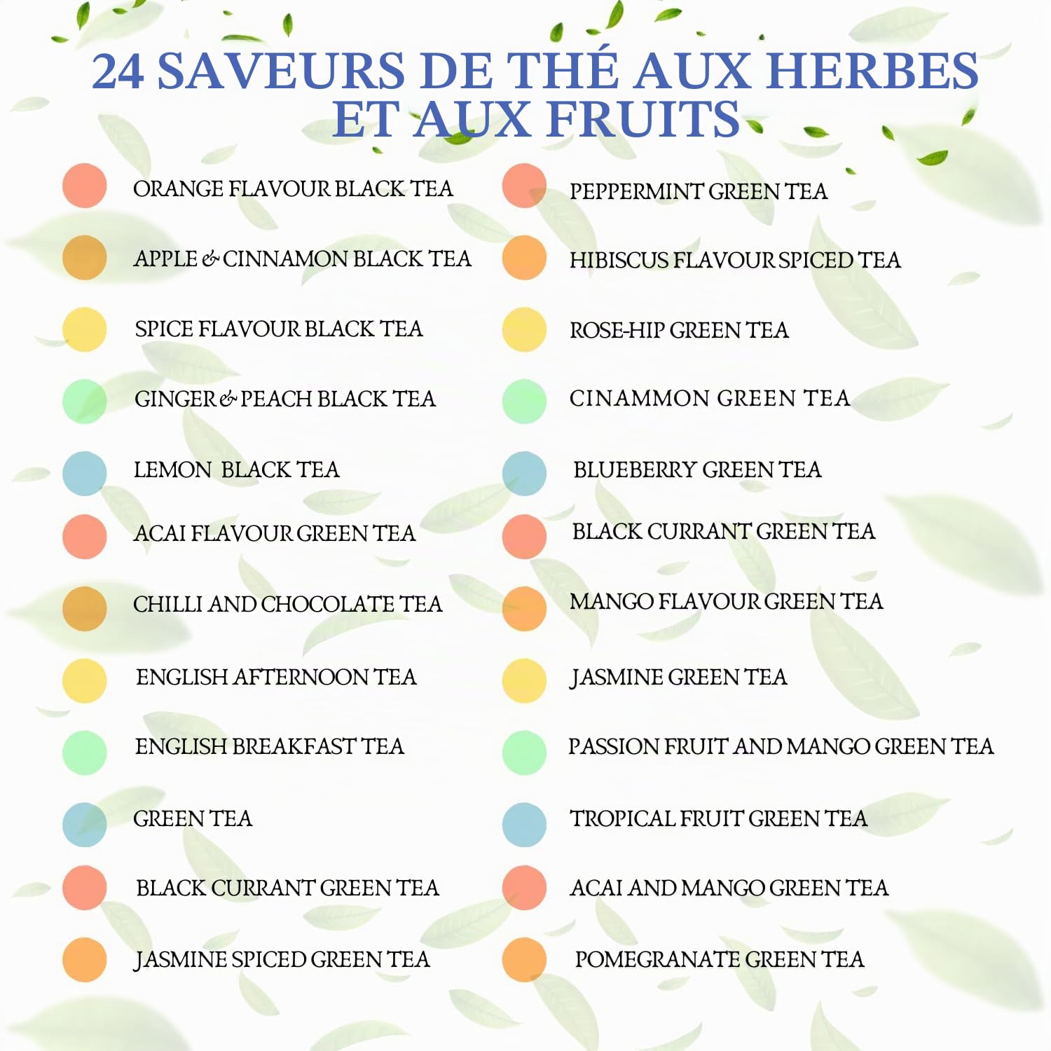 Calendrier de l'Avent 2025 pour homme et femme | 2 choix de thé aromatisé de 24 jours | Thés aux herbes, aux fruits et aux épices | Coffret cadeau unique de thé de Noël