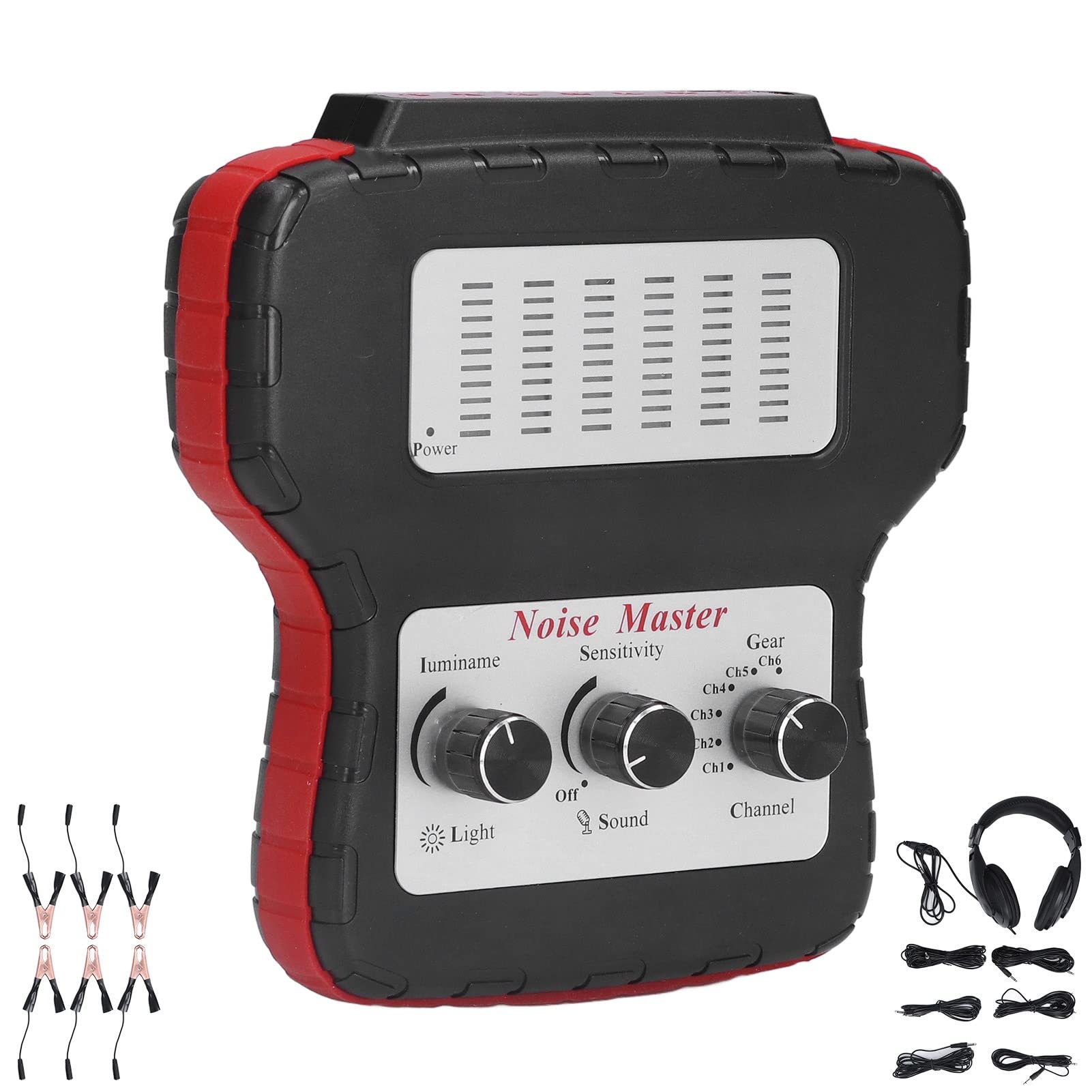 Kit de Stéthoscope électronique de Voiture à 6 Canaux 100 Hz‑10 KHz Transmission du Châssis du Moteur Outil de Test de Bruit Anormal Stéthoscope électronique Automobile Réglable