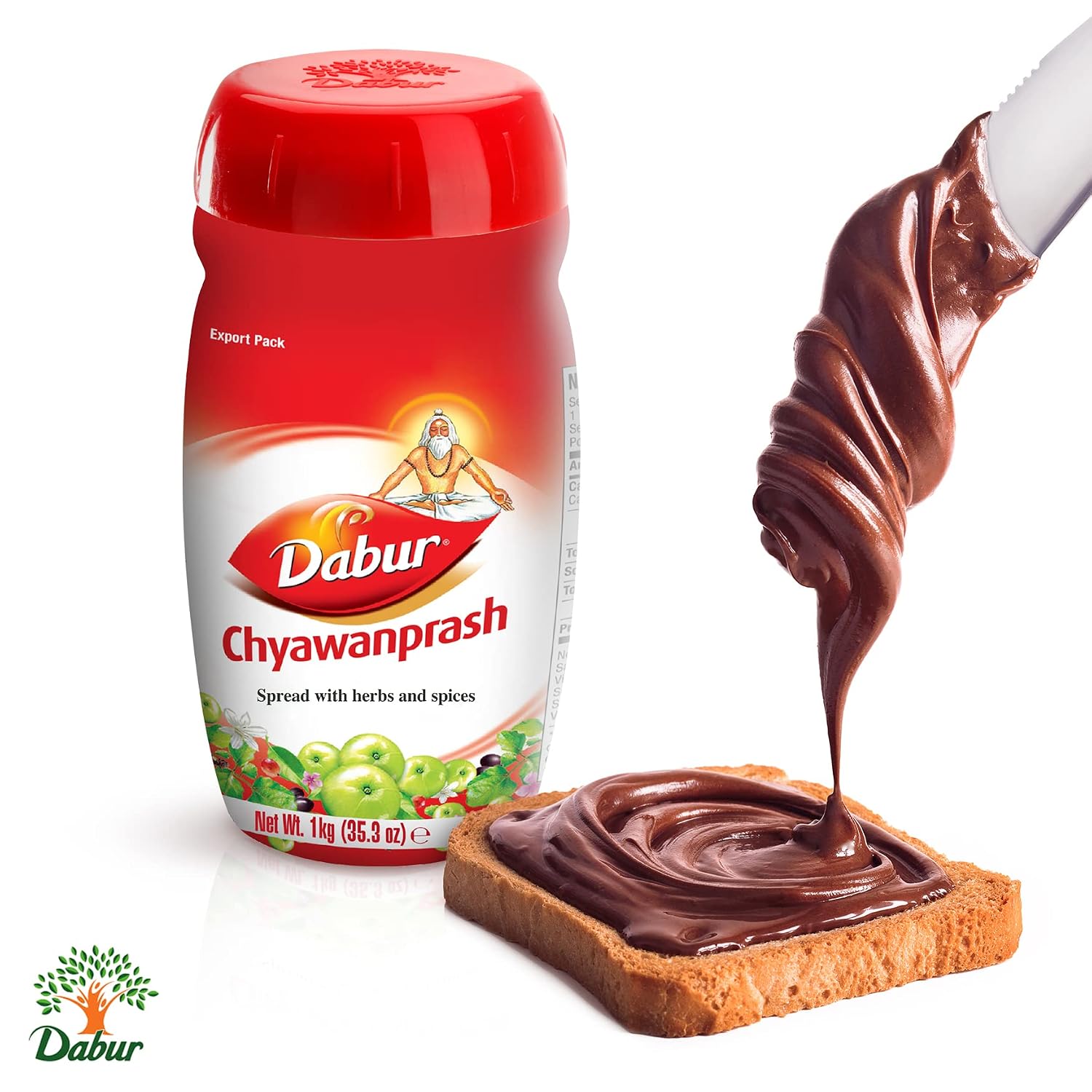 Dabur Chyawanprash Spread: Ayurveda Herb Infused Elixir for Revitalization, Support Energy & Vitality Enhancement - Fortified with 40 Ayurvedic Herbs - Suitable for Ages 12+ (500 Grams - Pack of 1)