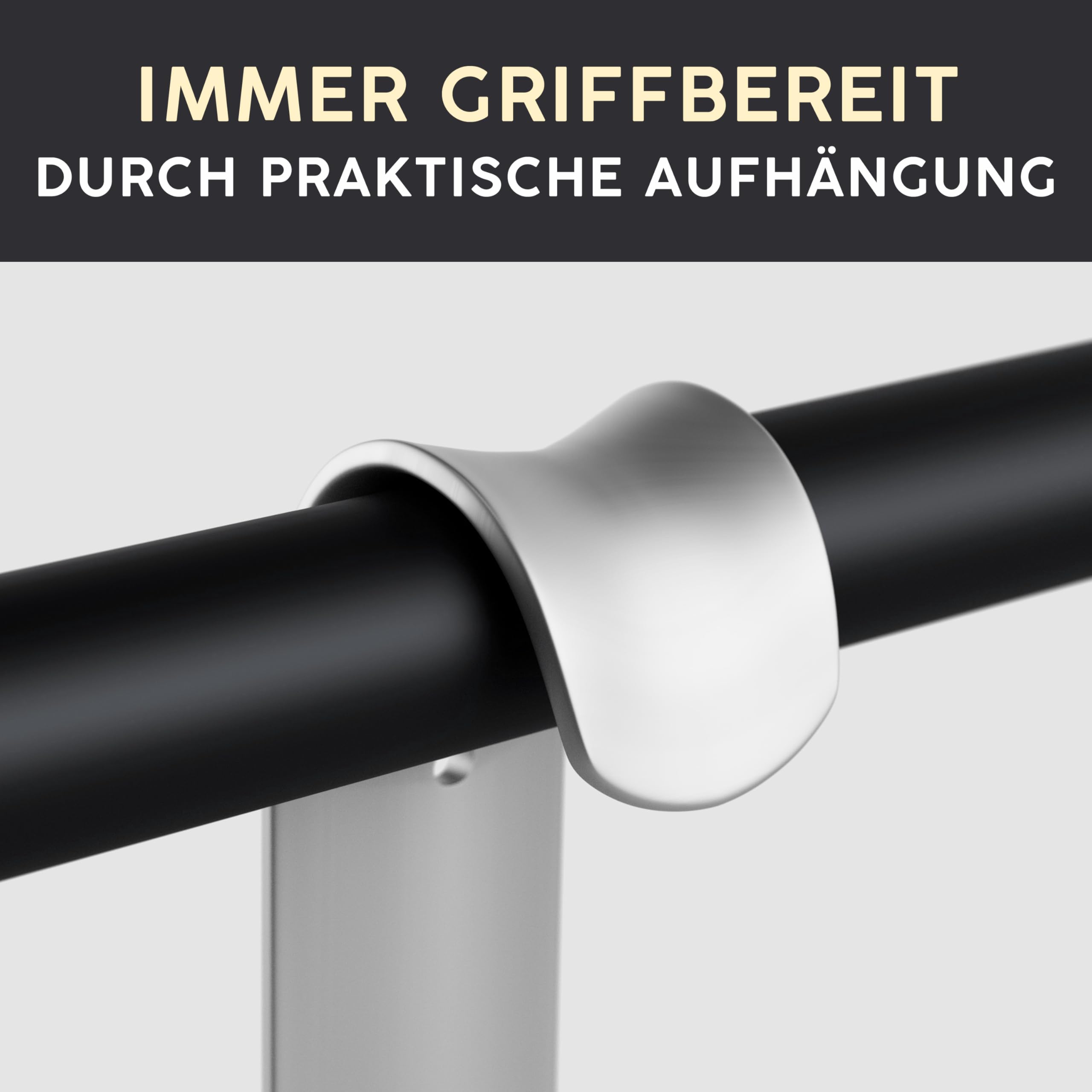 Walking Line® Premium łyżka do butów, długość 44 cm, bardzo stabilna, ze szczotkowanej stali nierdzewnej, długa, metalowa łyżka, długa łyżeczka do butów, długa metalowa łyżka do butów, długa łyżka do