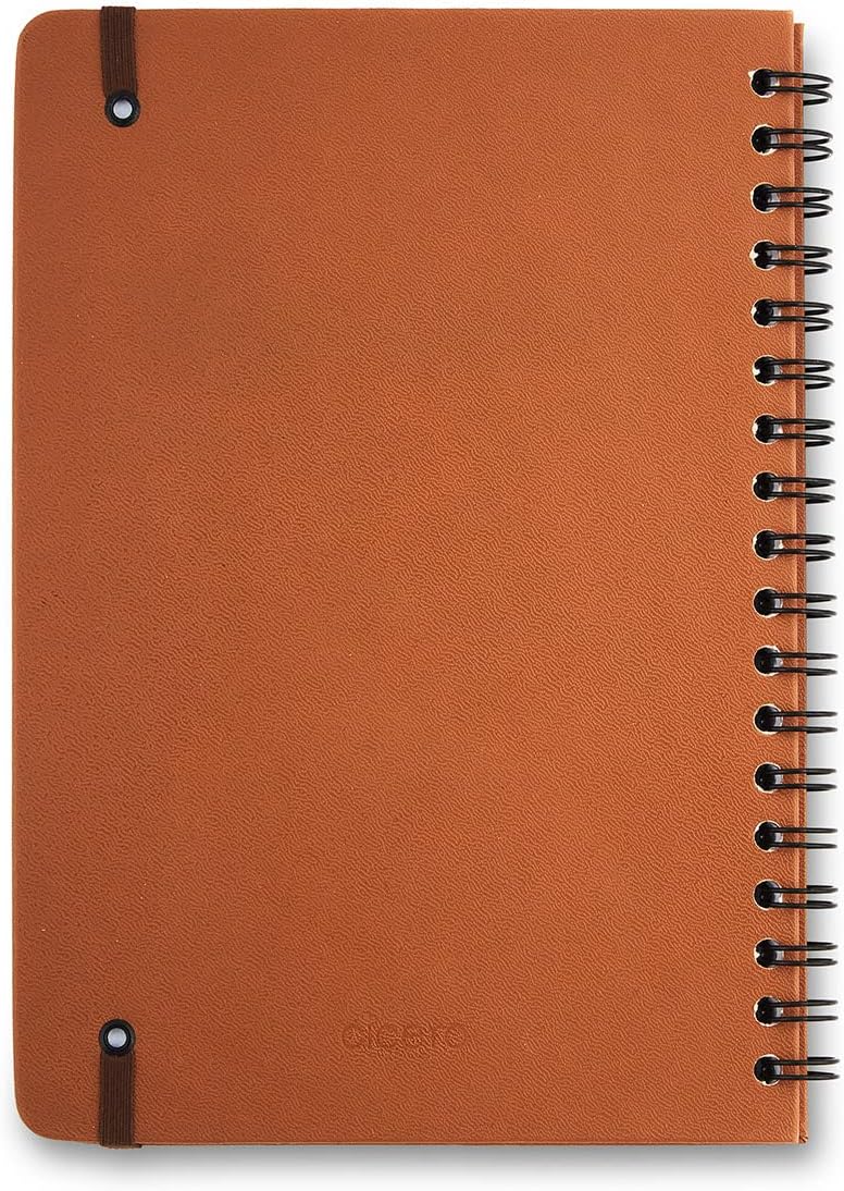 Caderno Espiral Clássica Pautado 17x24 Caramelo