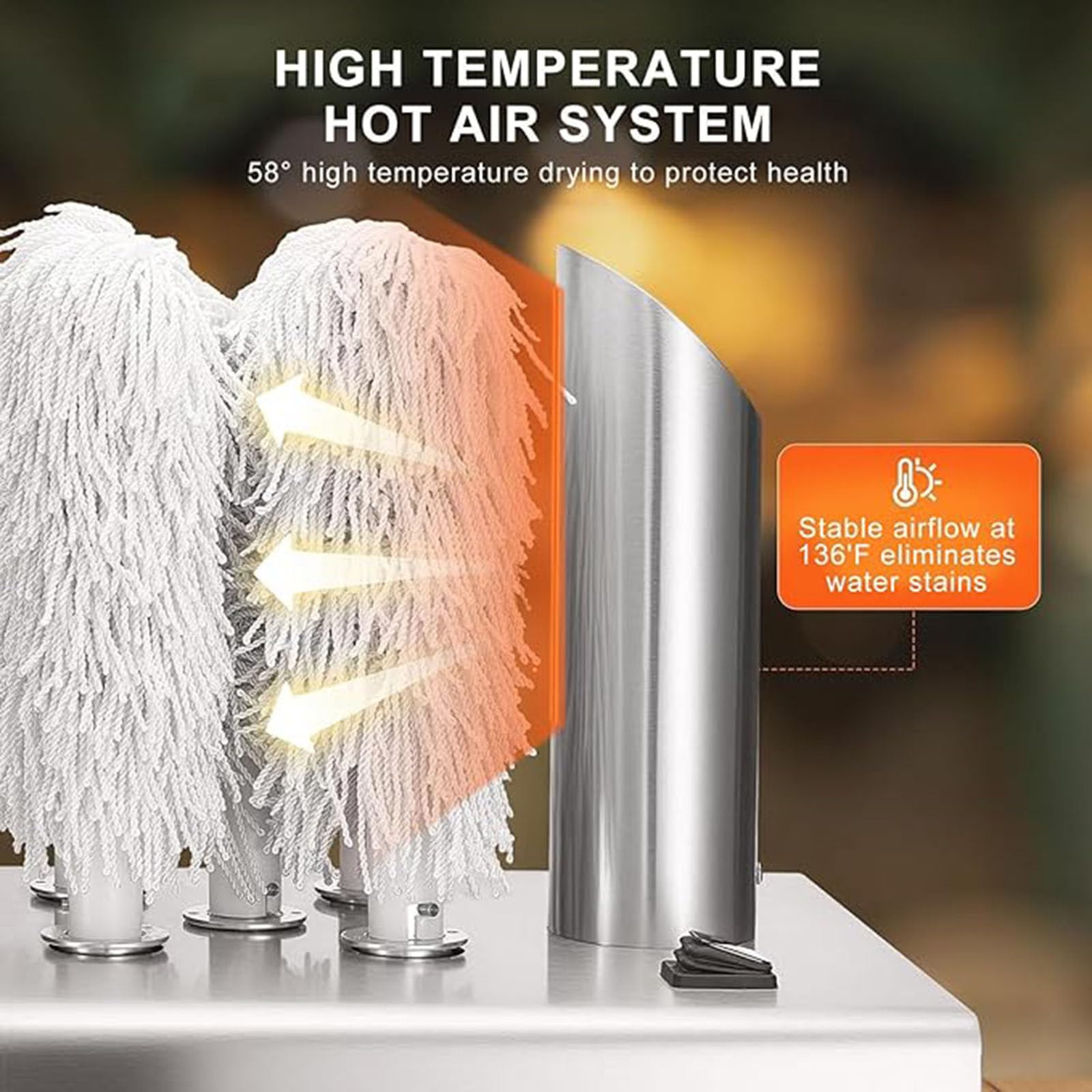 Polisseuse électrique commerciale pour verres à vin avec 5 brosses en coton, nettoyage à 360° pour restaurants et bars, haute efficacité 550 verres/heure