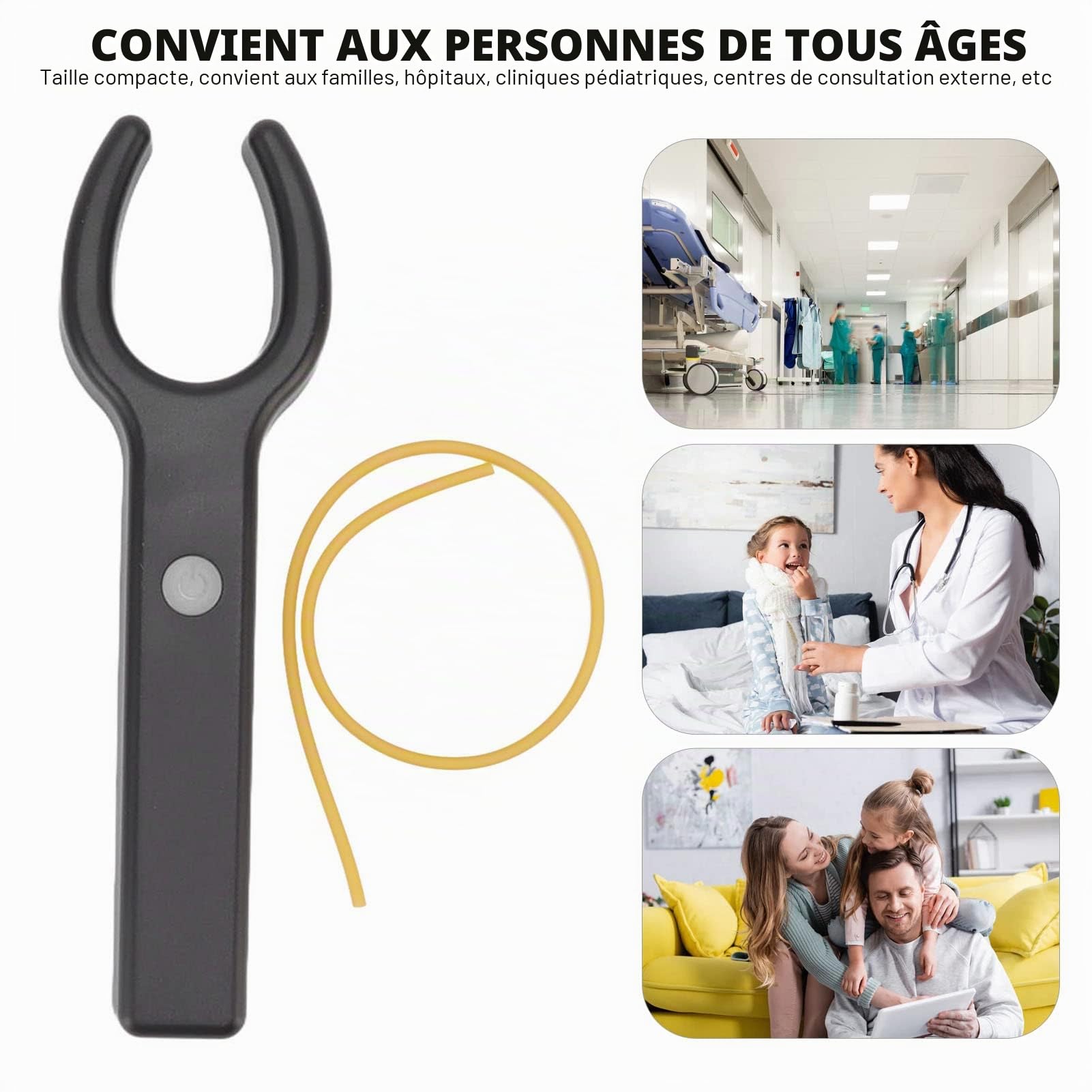Détecteur de veines USB avec garrot pour accès IV, phlébotomie, localisateur de veines vasculaire pour hôpital, médecin, infirmière
