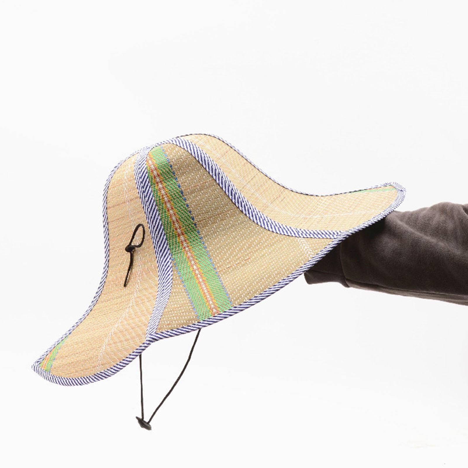 Cappello da sole a tesa larga - Berretto da spiaggia pieghevole in paglia, Fedora Panama estivo ripiegabile | Cappelli da viaggio flosci all'uncinetto arrotolati per escursioni, , avventure all'a