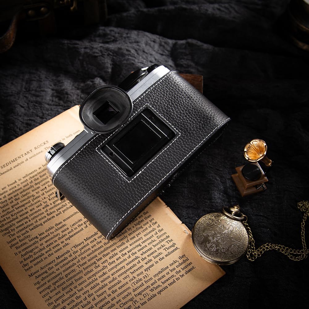 for Canon ae-1 Case Handmade Genuine Leather Camera Protective Half Camera Case for Canon ae-1 a1 AE-1P (Black)