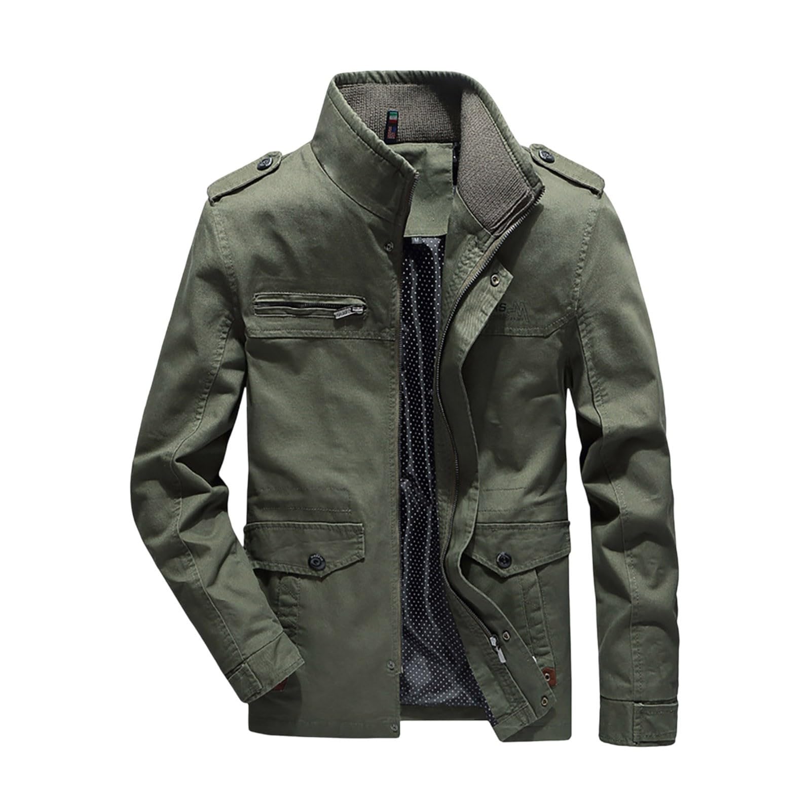 Chaqueta informal para hombre, color liso, para deportes al aire libre, man