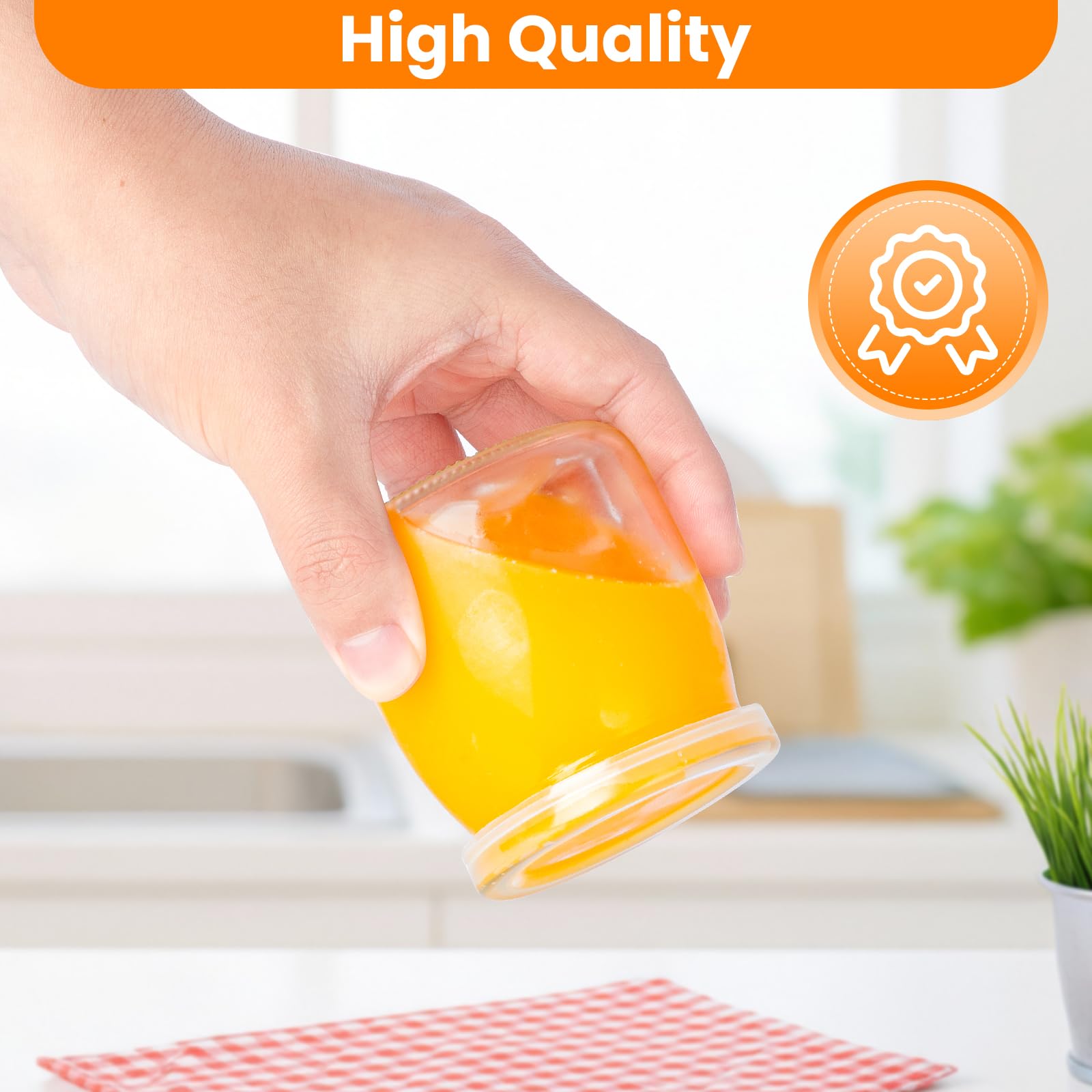 12 pezzi Vasetti per Yogurt con Coperchio 200ml, Piccoli Vasetti Yogurt Vetro, Barattoli per Yogurt, Contenitori in Vetro per Budino e Yogurt