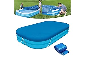 Rectangle Pool Cover, Heavy-Duty Outdoor Inflatable Cover for 120 x 72 inch Pools