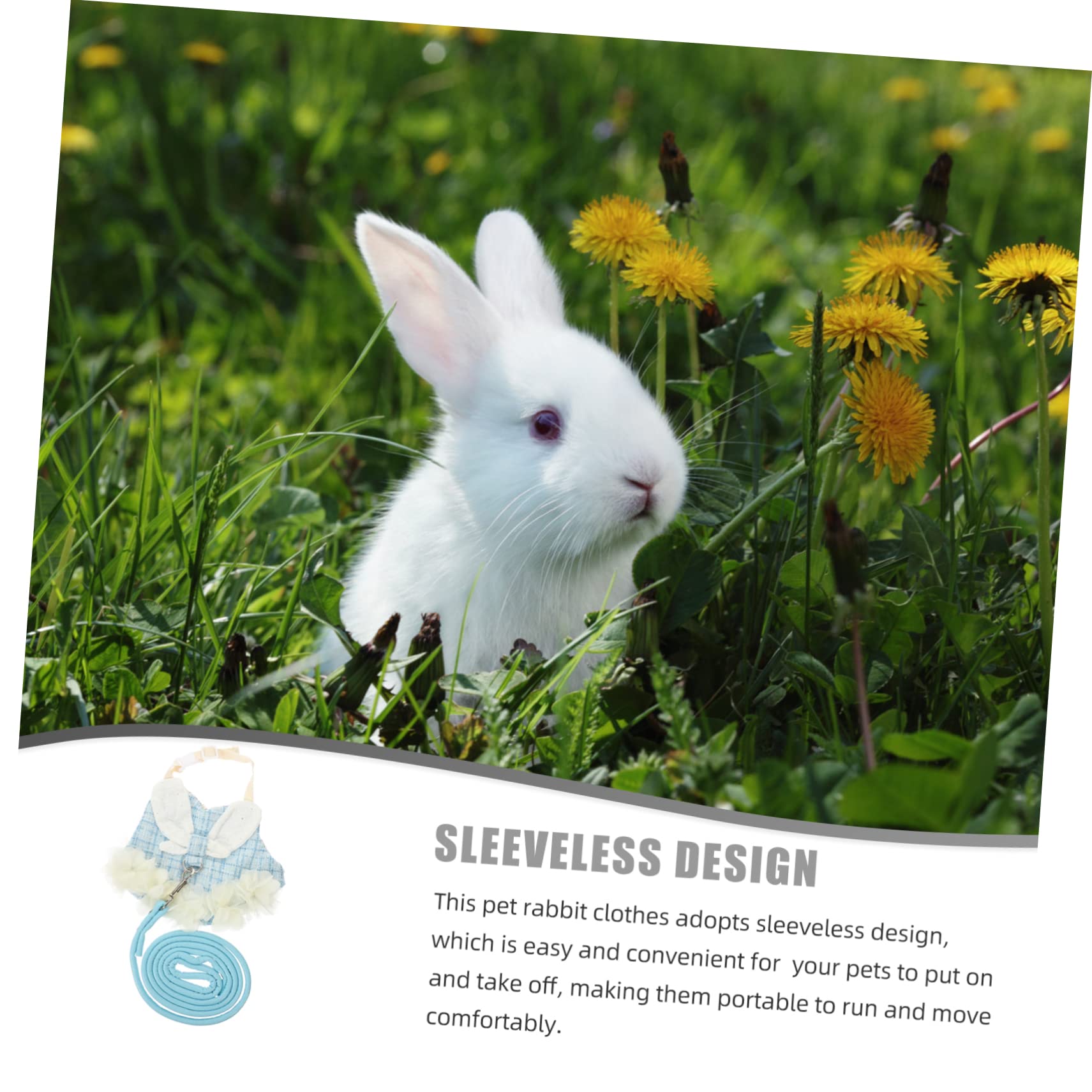 Angoily 3sets Per Coniglio Con Guinzaglio Gilet Vestibile Per Animali Domestici Design Elegante e Confortevole Per Passeggiate e Foto