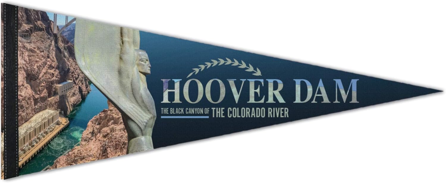 WinCraft Destination Nevada Arizona, Hoover Dam Parks/Nevada Arizona, Hoover Dam Premium Pennant 12" x 30"Parks/Nevada Arizona, Hoover Dam Premium Pennant 12" x 30", Multi, NA