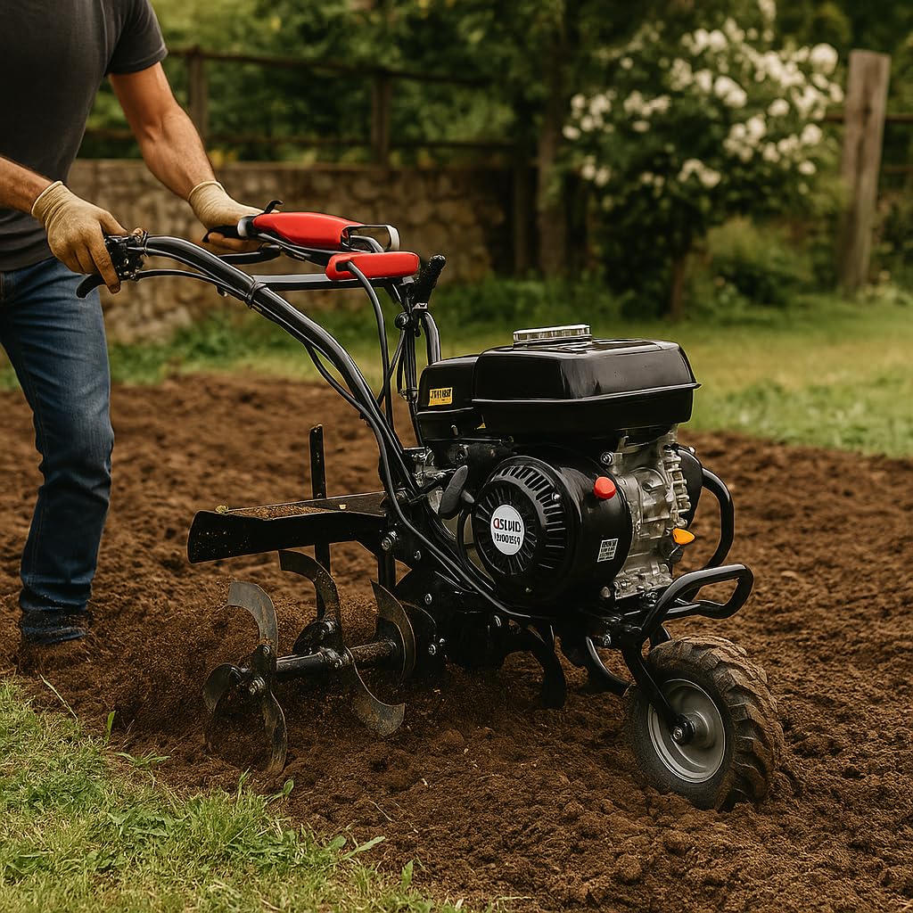 Kuril KT1000R3 Motoazada Gasolina Profesional 212 CC – Ancho 105 cm, Motor Benza 7 HP, Transmisión por Engranaje, 3+1 Velocidades, Manillar Ajustable, Ruedas 400×8 Incluidas