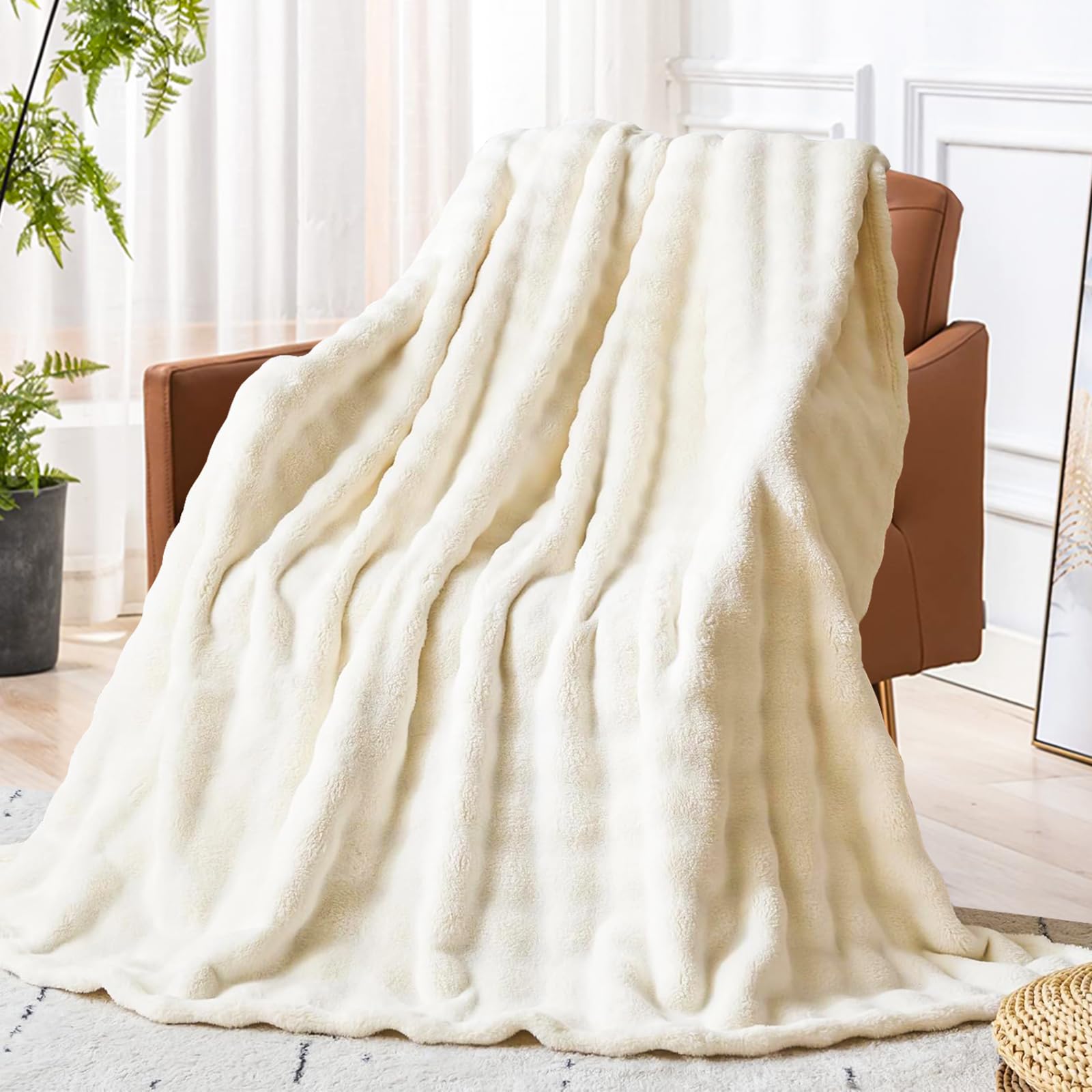 Kuscheldecke Aus Flanell – Beige, 70x100 Cm, Weich & Leicht, Für Sofa, Bett Und Reisen