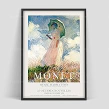 SDVIB Claude Monet Poster, Flower Garden, art Exhibition Poster, Claude Monet Print, Exhibition art print, Canvas Painting 40x55cm Frameless