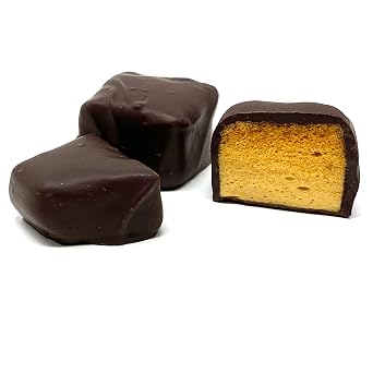 Dark Chocolate Covered Sponge Candy - Gourmet Dark Chocolate Sponge Candy - Chocolate Covered Sea Foam/HoneyComb Candy 1 Pound 16 Ounce By CandyKorner