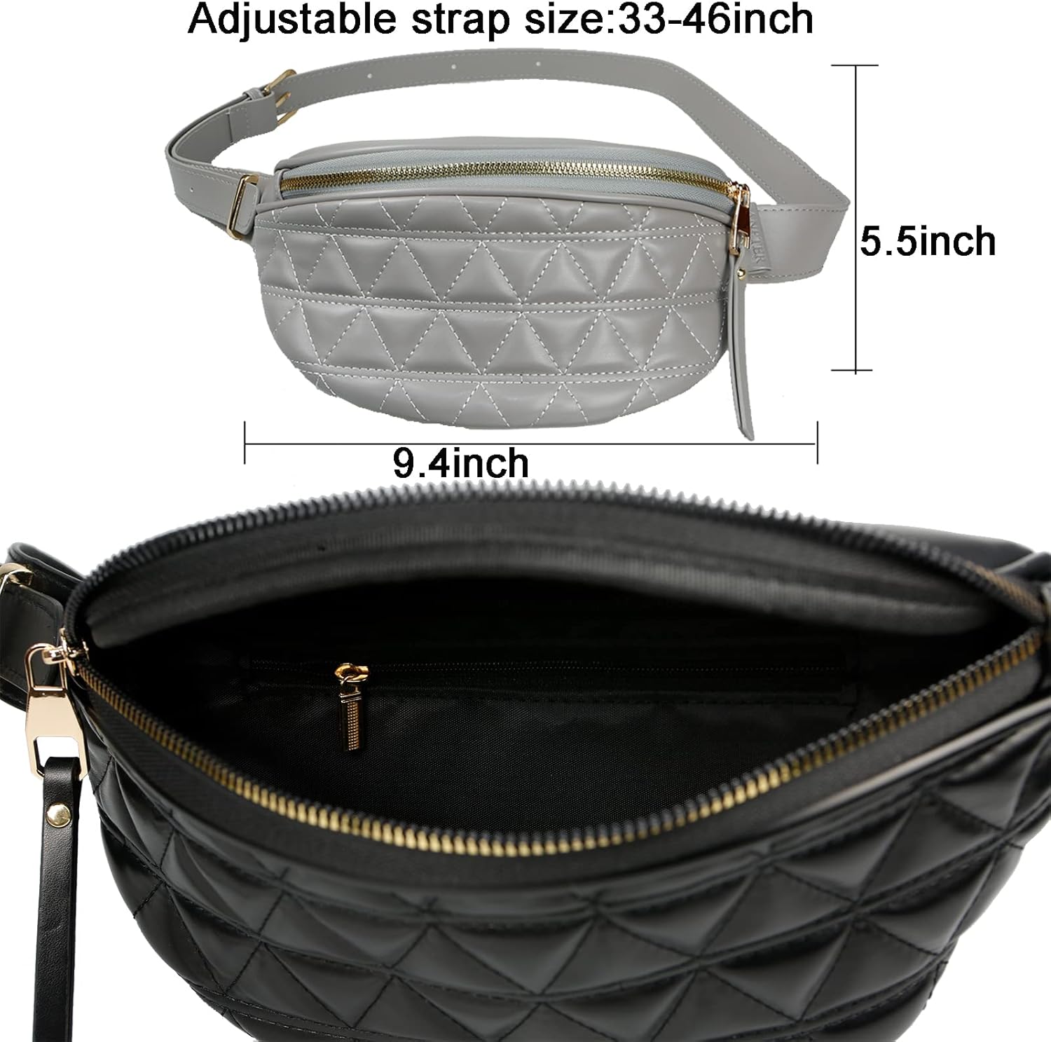 女性用イニシャルファニーパック ファッション ベージュ レザー ベルトバッグ クロスボディ ウエストポーチ クロスボディ バムバッグ