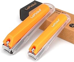 Stocking Stuffers, Nail Clippers Set, Gifts for Women Men Mom Dad Girl Boy Seniors, No Splash Nail Cutter 2PCS - Orange