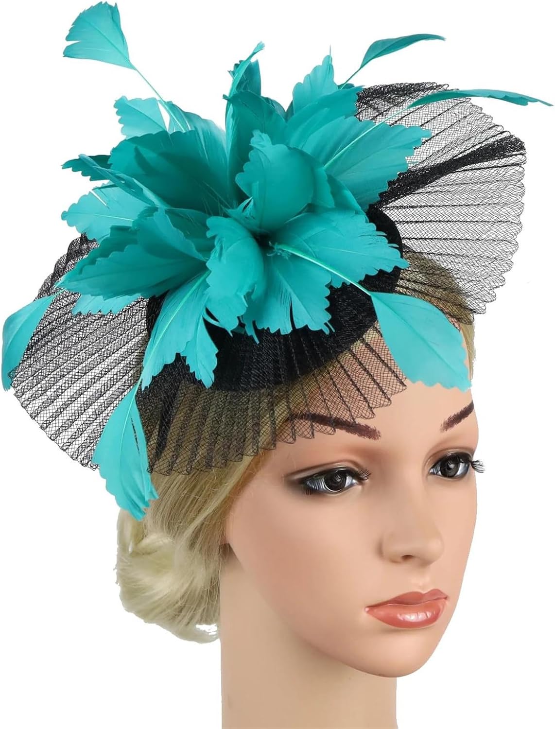 Women's Feather Floral Fascinator Hat Bridal Wedding Festival Horse Racing Tea Party Derby Hat