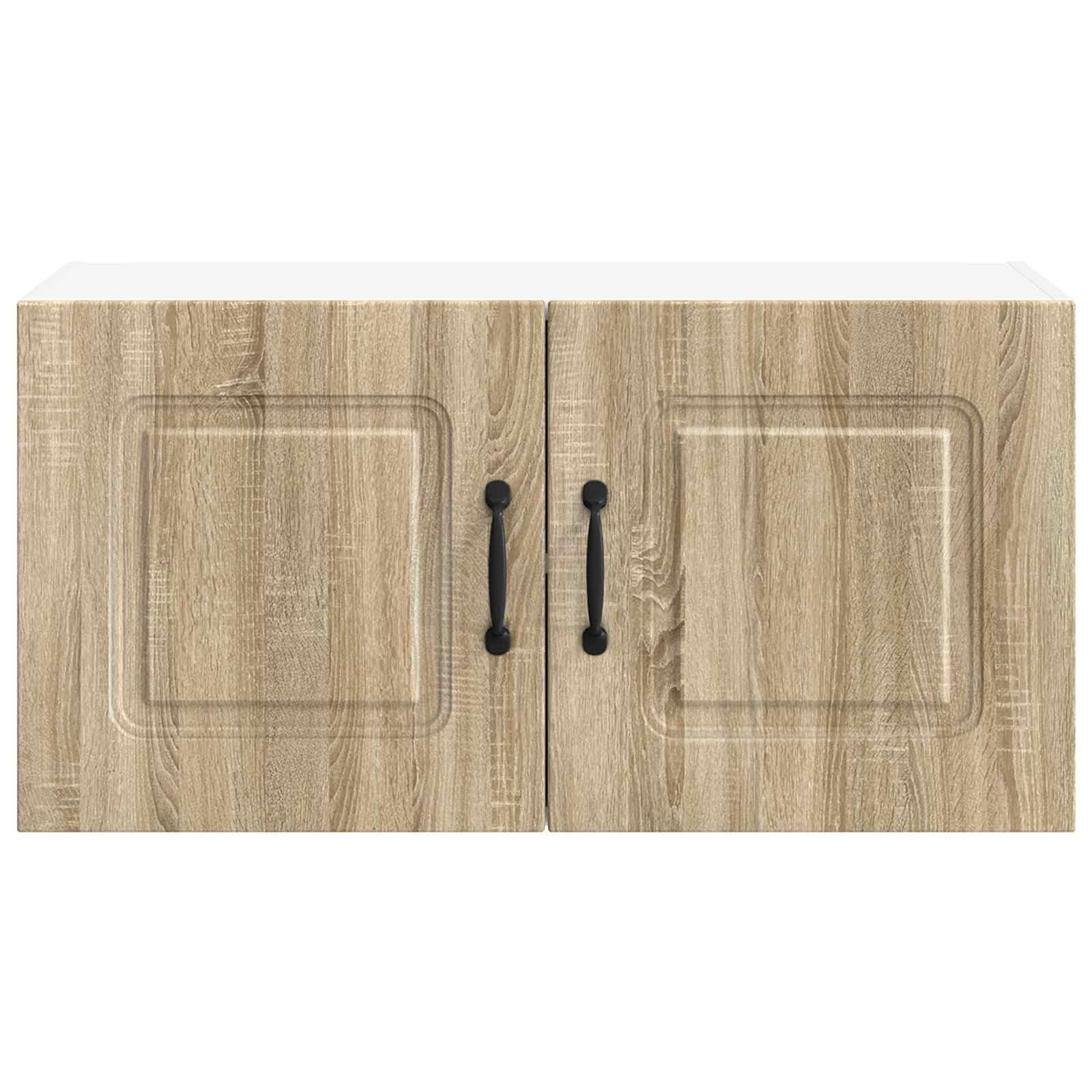 Przód do zmywarki Kalmar dąb Sonoma materiał drewnopochodny 80 x 31 x 40 cm z 2 drzwiami i półkami, uniwersalna szafka kuchenna do przechowywania i organizacji w kuchni, jadalni, spiżarni