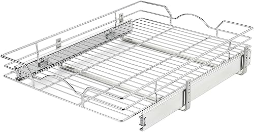 Miniatura 7 de OCG Organizador de gabinete extraíble (11 pulgadas de ancho x 21 pulgadas de profundidad), cajones extraíbles para armarios de cocina, estantes