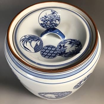 Amazon.co.jp: N131 皆具 『千古窯造』『染付花丸文』『水指