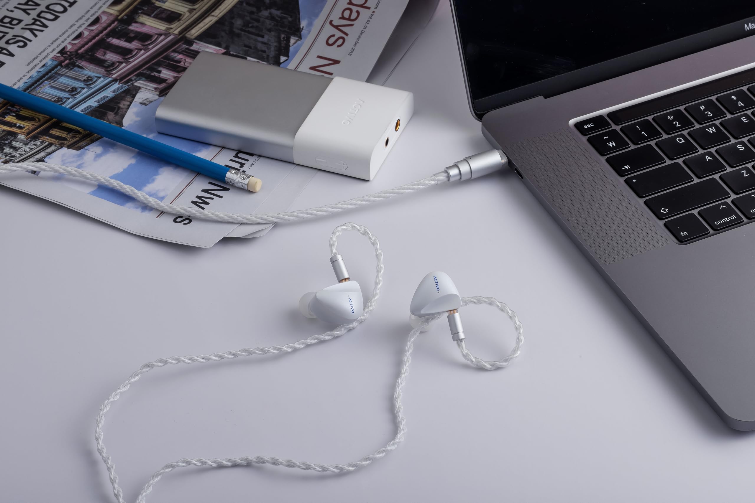 Amazon.co.jp: 【3.5mm/USB-C両対応】ACTIVO SCOOP White [8mmDD×1