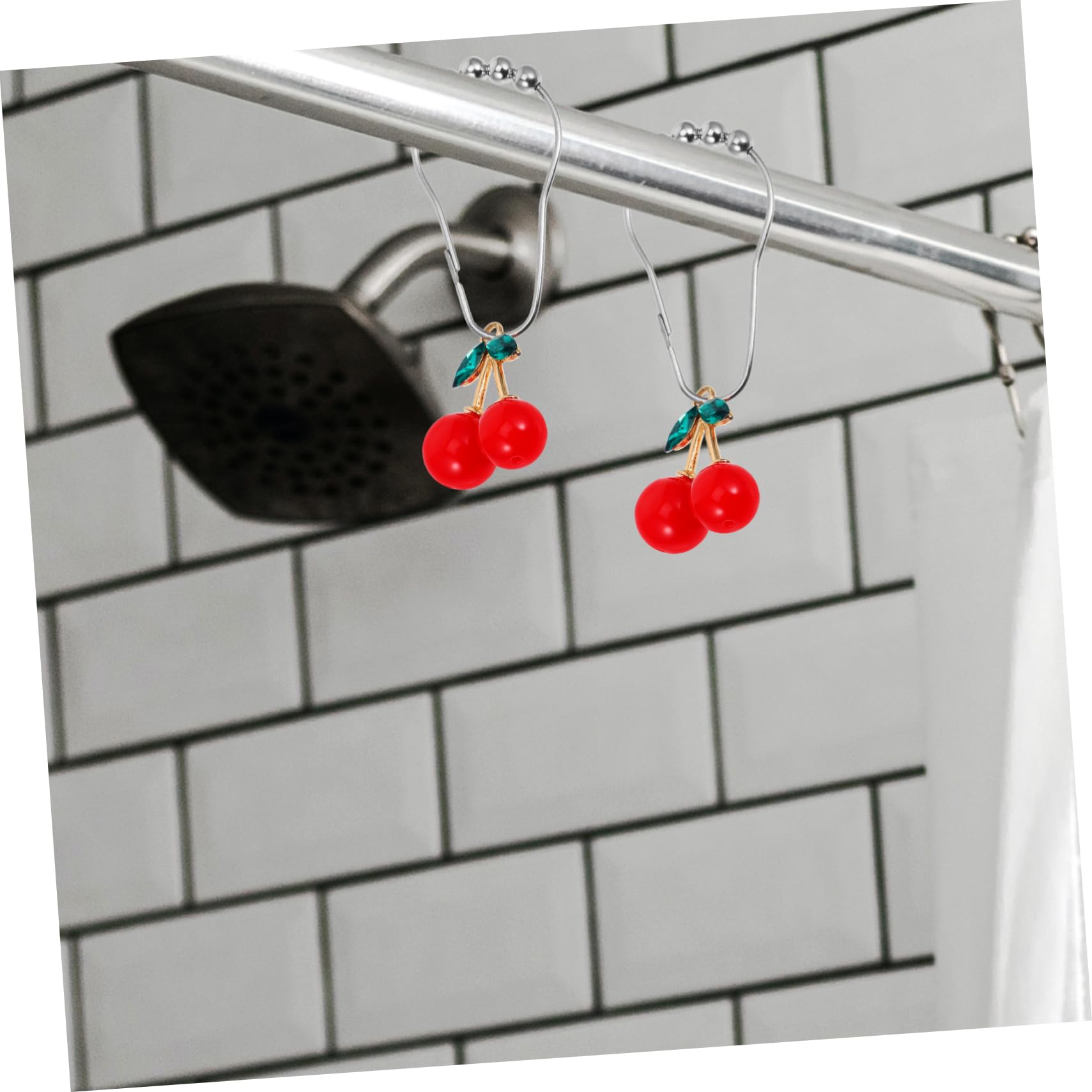 MAGICLULU 60 Pièces Cerise Crochet De Rideau De Crochets Pour Rideau De Crochets De Salle De Bain Crochets De Rideau De Crochets De Rideau Pour Rideaux Crochets Pour Rideaux De Salle De