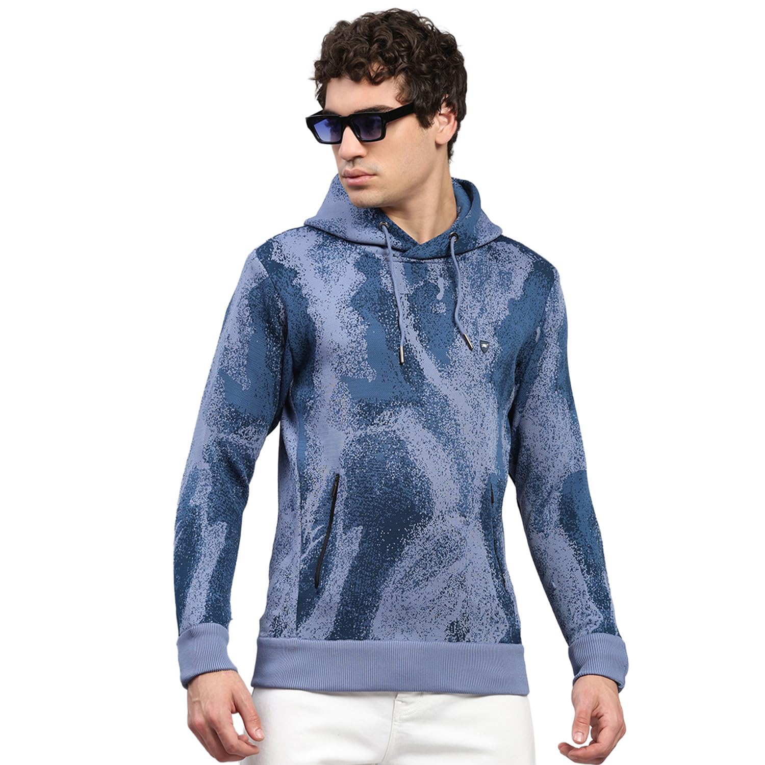 Mens Regular Fit Printed Hood Pull On Closure Full Sleeves Winter Pullover| Warm Woolen Sweater for Men |Soft Comfortable Knitted Winter Wear for Men (Pack of 1)