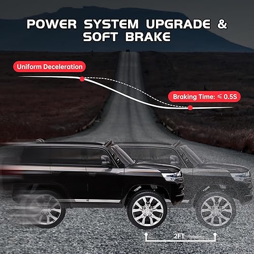 Miniatura 5 de Coche eléctrico de policía de 12 V para niños, con control remoto de vehículo eléctrico motorizado a batería, 4 ruedas, auto de juguete para niños,