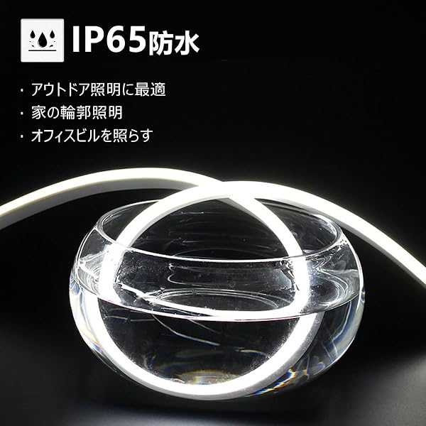 100V -新開発 EL蛍光チューブ管 LEDテープライト 120SMD/M 防水配線不要 プラグアンドプレイ 切断可能, クリスマス装飾 ネオンサイン明るい 長持ち おしゃれ 間接照明 装飾照明 ネ棚下照明 ledテープライト(3000K-電球色-3メートル+プラグ+部品) - 2