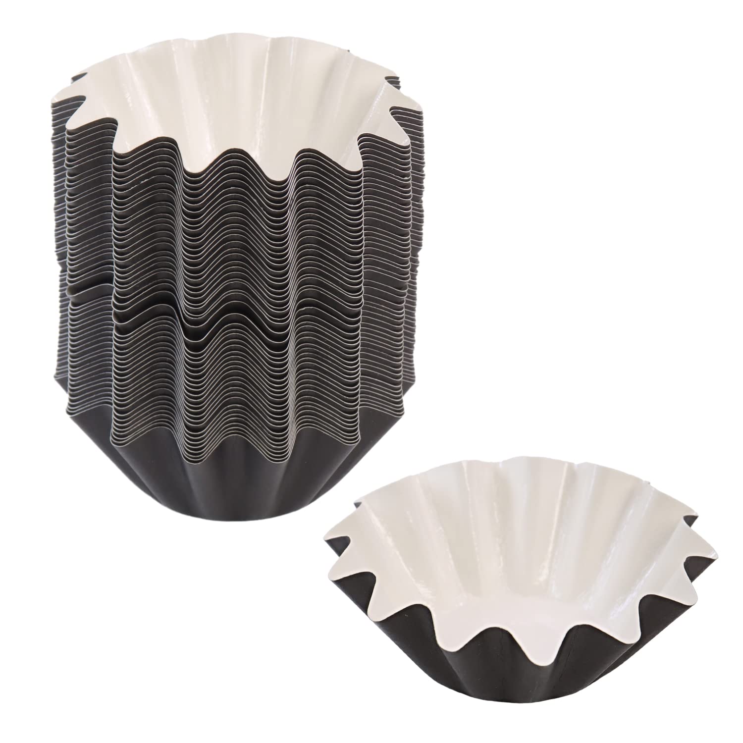 DBOO Wax Melt Warmer Liners Reusable Cupcake Liners Wax Reusable Wax Liner Candle Popper Liner Leakproof Wax Tray for Scented Wax Electric Wax Warmers, Plug in Warmers, Candle Warmer (Black, 25)